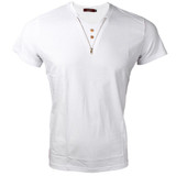 Beswlz Men's Short Sleeve V Neck T-Shirts Summer Cotton Slim Brand Clothes Fashion Casual Style T Shirts Men Tops Tees 6923