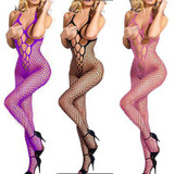 Best Women Lingerie Nightwear Babydoll Fishnet Bodystocking Mini Dress Bodysuit
