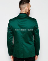 Best Selling 2016 Satin Green Tuxedo Jacket And Black Pants Dinner Party Prom Suits Groom Tuxedos Groomsmen Wedding Suits