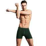 Best Selling Button Cotton Comfortable Long Leg Men's Boxers Shorts Button Front Open Male Underpants Man Underwear
