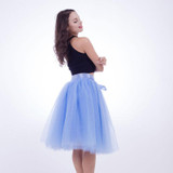 Best Quality 7 Layers Midi Tulle Skirt American Apparel Tutu Skirts Womens Petticoat Elastic Belt 2017 Summer faldas saia jupe