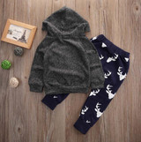Baby boys girls clothes set Autumn Winter warm outfits Deer Tops hoodie tops+pants Cute animals Kids baby boy clothing sets