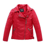 Baby Boys Faux Leather Jacket Kids Girls And Coats Spring Kids Jackets Boys Casual Black Solid Children Outerwear 2017
