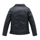 Baby Boys Faux Leather Jacket Kids Girls And Coats Spring Kids Faux Leather Jackets Boys Casual Black Solid Children Outerwear