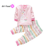 Baby Boy Girl Clothes Long Sleeve Top + Pants 2pcs Suit Baby Clothing Set Newborn Kids Clothing