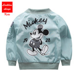 Girls Mickey Coat Windbreaker Spring Autumn Baby Trench for Boys Fashion Children Jackets for Teenagers Infant Coat Kid Outwear