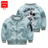 Girls Mickey Coat Windbreaker Spring Autumn Baby Trench for Boys Fashion Children Jackets for Teenagers Infant Coat Kid Outwear