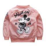 Girls Mickey Coat Windbreaker Spring Autumn Baby Trench for Boys Fashion Children Jackets for Teenagers Infant Coat Kid Outwear