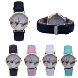 Girls Ladies Female Quartz Bracelet Watch Women Lady Leather Analog Quartz Wrist Watch Elegant Women Watch Girl Watch m5204