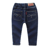 Girls Jeans 2018 Cartoon Solid Baby Boys Jeans Girls Pants Slim Skinny Kids Leggings Cotton Casual Children Girls Clothes