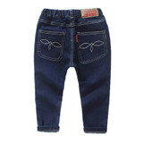 Girls Jeans 2018 Cartoon Solid Baby Boys Jeans Girls Pants Slim Skinny Kids Leggings Cotton Casual Children Girls Clothes