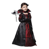 Girls Halloween Dress Black Queen Vampire Costume Kids Carnival Masquerade Party Fancy Vestido Children Cosplay Clothes