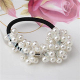 Girls Gum for Hair Female Hair Accessories Semi-circle Beads Pearl Hair bands Girl Ponytail Rubber Rope Women Elastic Hair Bands