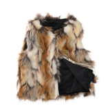 Girls Faux Fur Coat Vest Coat Soft Autumn Winter Baby Girl Jacket Kids Outwear Sleeveless Clothing Leopard 1-5T Drop Shipping