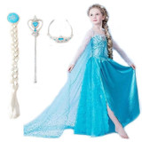 Girls elsa dress Costumes for kids snow queen Movie cosplay dresses princess anna Dress children party dresses fantasia vestidos