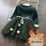 Girls Dresses Kids Princess Dress For Girls 2017 Winter Thick Plus Velvet Costumes Baby Vestidos Children Long Sleeve Clothes