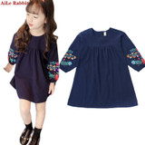 Girls Dresses Autumn 2017 New Korean Princess Dresses Big Children National Style Long Sleeve Dolls Children dress Girls Dresses Autumn 2017 New Korean Princess Dresses Big Children National Style Long Sleeve Dolls Children dress