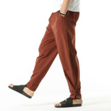 Chinese wind men's loose cotton and flax retro back pants men's autumn fashion casual pants Free shipping