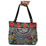 Chinese Women Handbag Embroidery Ethnic Summer Handmade Flowers Ladies Tote Shoulder Bags Cross-body bag
