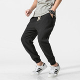 Chinese wind men's cotton and linen casual pants loose retro halton pants large size thin section of pure color radish pants