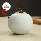 Chinese Vintage Tea Caddy Ceramic Storage Bottles Tea Canister Boxes Column Tea Jar Caddy Case Handmade Food Candy Jar