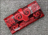 Chinese style women wallet Genuine Leather lady purse women card holder wallet female Clutch bag mobile phone bag coin purse