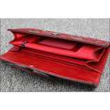 Chinese style women wallet Genuine Leather lady purse women card holder wallet female Clutch bag mobile phone bag coin purse