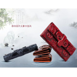 Chinese style women wallet Genuine Leather lady purse women card holder wallet female Clutch bag mobile phone bag coin purse