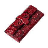 Chinese style women wallet Genuine Leather lady purse women card holder wallet female Clutch bag mobile phone bag coin purse