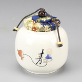 Chinese Style Mini Ceramic Storage Tank Tea Caddy Box Food Container Kitchen Storage Bottle Jars Sugar Spice Tea Jar Miniature