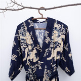 Chinese style men's trench windbreaker coat printed cotton linen belt cardigan men summer clothing long overcoat