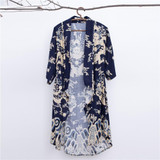 Chinese style men's trench windbreaker coat printed cotton linen belt cardigan men summer clothing long overcoat