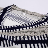 Chinese Style Casual Winter Spring Sweater Women Long Sleeve Printed Knitted Crochet Cardigan Ladies Gray Solid Sweaters Femme