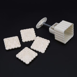 Chinese Style 4 Patterns Square Plastic Homemade Moon Cake Fondant Sugarcraft Decorating Cookies Mould Baking Tool Set
