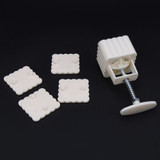 Chinese Style 4 Patterns Square Plastic Homemade Moon Cake Fondant Sugarcraft Decorating Cookies Mould Baking Tool Set