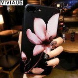 Chinese Lotus Flower Classic Case for iPhone 7 8 plus X Phone Case for iPhone 6 6s Plus Soft TPU Cover Coque Floral Capa Funda