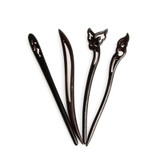 Chinese Classic Ancient Handmade Black Ebony Dish Made Wood Hairpin Hair Sticks Chinese Classic Ancient Handmade Black Ebony Dish Made Wood Hairpin Hair Sticks
