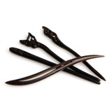 Chinese Classic Ancient Handmade Black Ebony Dish Made Wood Hairpin Hair Sticks Chinese Classic Ancient Handmade Black Ebony Dish Made Wood Hairpin Hair Sticks