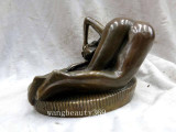 China copper brass Beauty belle Ashtray NAUTICAL DECOR Figurine Statue cooking tools Decoration Brass brass