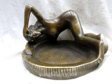 China copper brass Beauty belle Ashtray NAUTICAL DECOR Figurine Statue cooking tools Decoration Brass brass