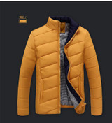 China cheap wholesale 2017 autumn winter new men fashion casual stand collar cotton-padded jacket outerwear men's clothing