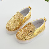 childrens running shoes led light sneakers Gold flashing boys and girls flashing sneakers kids moccasin shoes