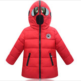Children's Winter down Jackets Boys Winter Coats Kid Girls Warm Thicken Hooded With Glasses Down Coats