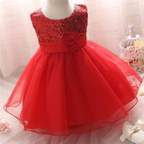 Girl Dress Children Clothing Wedding Party Girls Dresses first birthday Clothes Newborn Princess Infant Dress Girl
