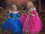Girl Dress 2017 Fashion Sleeping Beauty Aurora Princess Full Sleeve for Kids Girls Party Dress Halloween Cosplay Costume 22