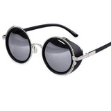 Free shipping glasses New Fashion glasses Women men Fashion retro roundness metal punk Sunglasses summer  7 colors glasses