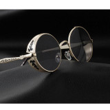 Free shipping glasses New Fashion glasses Women men Fashion retro  roundness metal carving Sunglasses summer  8 colors glasses