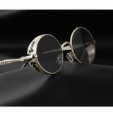 Free shipping glasses New Fashion glasses Women men Fashion retro  roundness metal carving Sunglasses summer  8 colors glasses