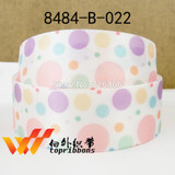 Free shipping flower ribbon satin ribbon10 yards 7/8"(22MM) printed satin ribbon 8484-022-B