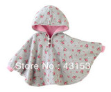 Free shipping England style Baby Cloak Two-sided wear 3 color Baby cape High quality infant baby outerwear 00068